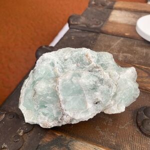 Genuine Fluorite rough cut see pics for measurements.